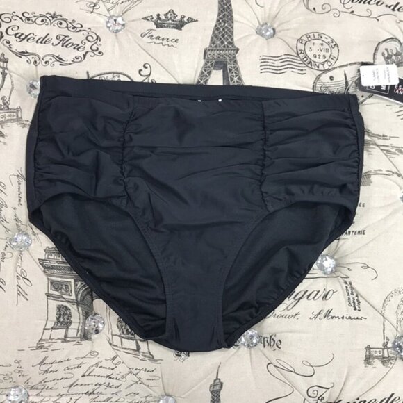 Island Escape Plus Size High-Waist Bikini Bottoms - Picture 5 of 8